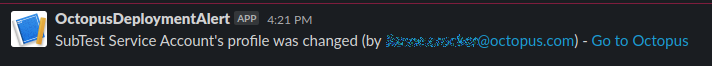 Slack message